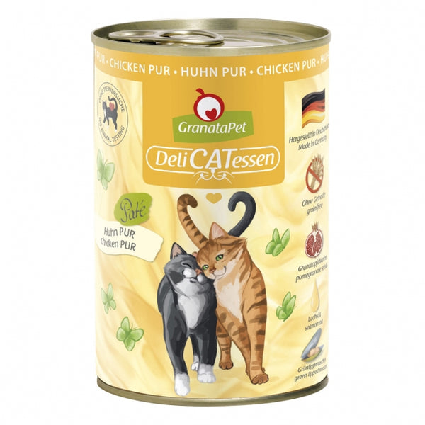 Katzennassfutter – Delicatessen Dose Huhn PUR, 6er Pack