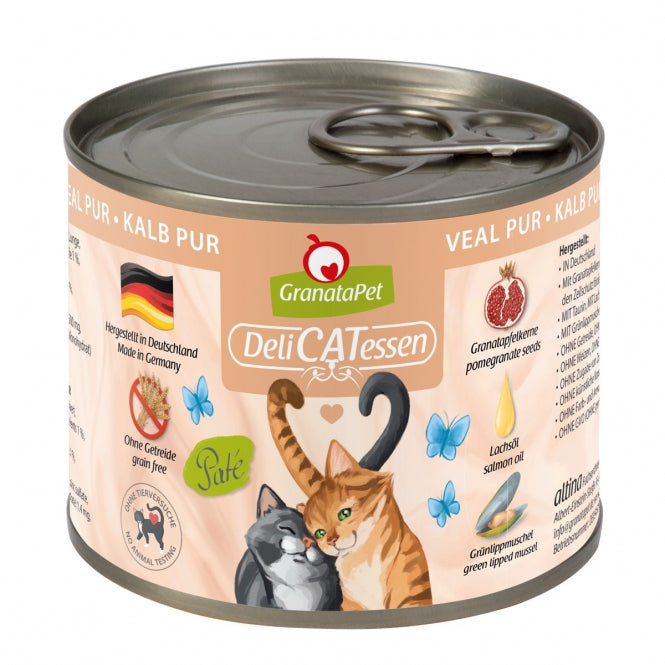 Katzennassfutter – Delicatessen Dose Kalb PUR, 6er Pack – Bild 2