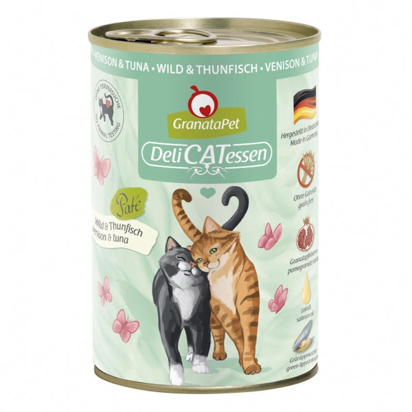 Katzennassfutter – Delicatessen Dose Wild & Thunfisch, 6er Pack