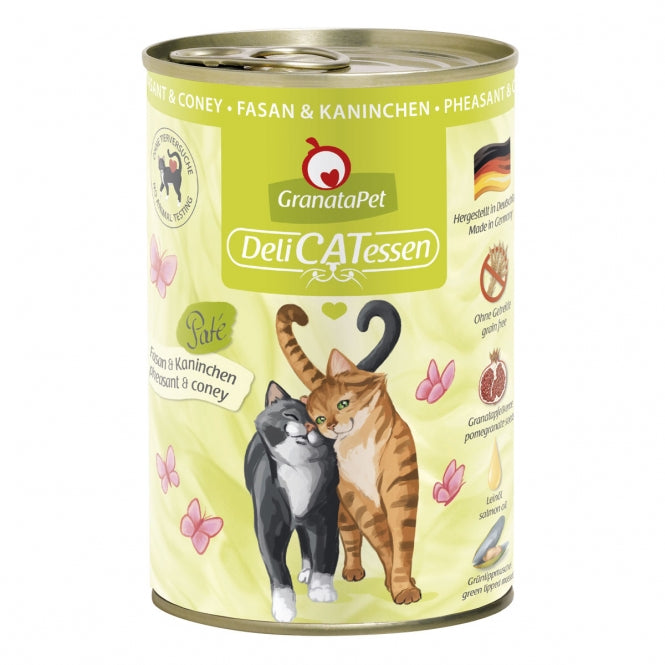 Katzennassfutter – Delicatessen Dose Fasan & Kaninchen, 6er Pack – Bild 2