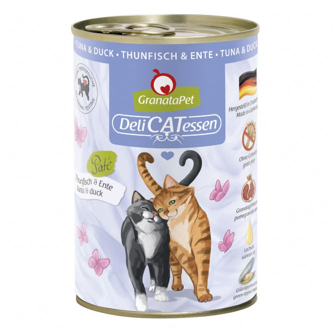 Katzennassfutter – Delicatessen Dose Thunfisch & Ente, 6er Pack – Bild 2