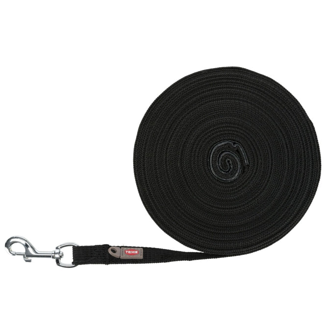Schleppleine für Hunde – 15 m / 20 mm, schwarz