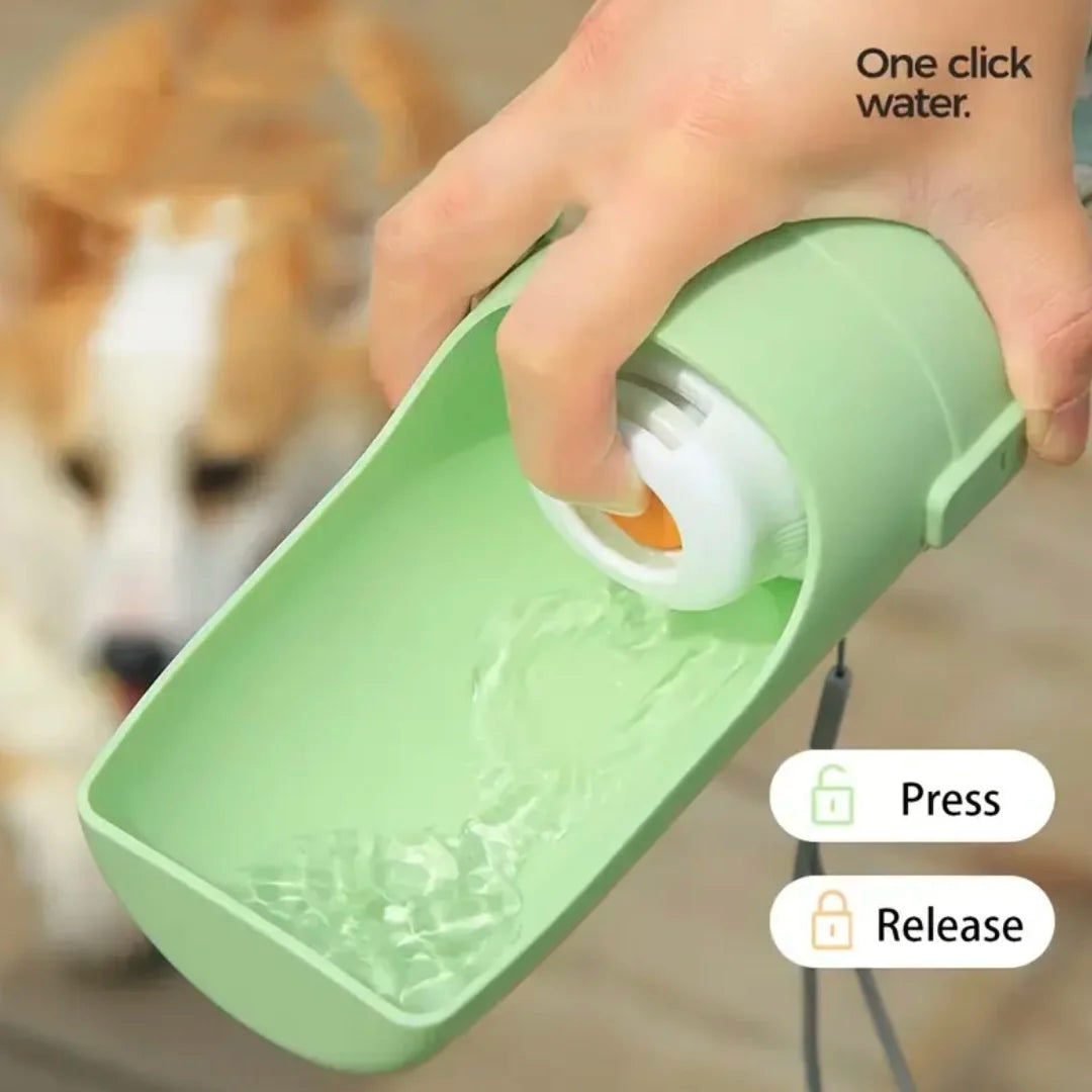2-in-1 Pet Travel Water Bottle with Food Container-3