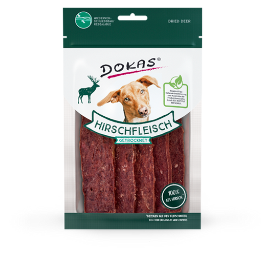 Hundeleckerli Dog Hirschfleisch getrocknet 60g – Dokas