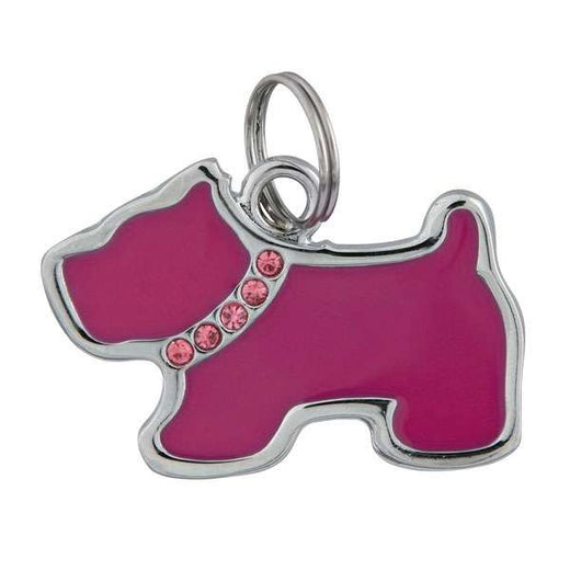 Schmuck-Adressanhänger – Hund mit Strass