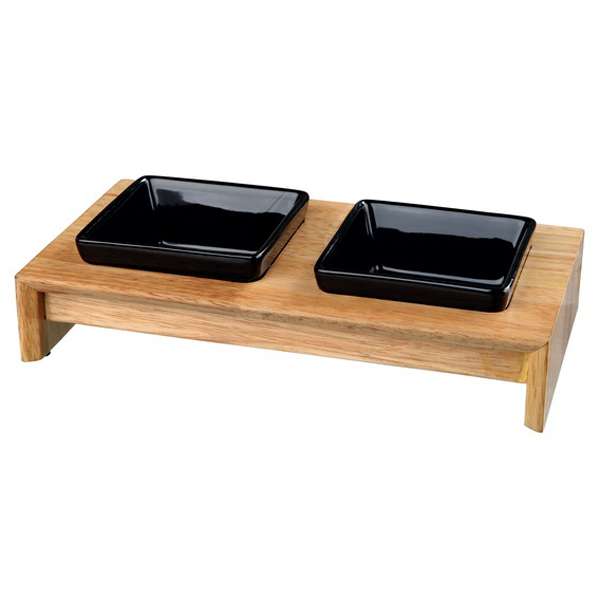 Hundenapf – Napf-Set Keramik/Holz