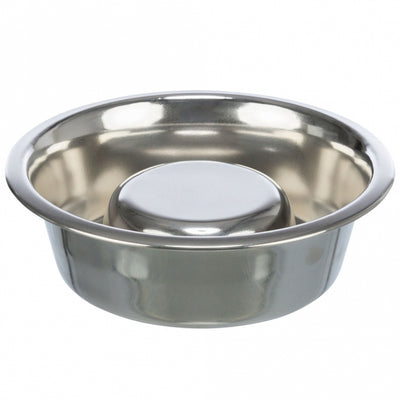 Edelstahlnapf für Hunde – Slow Feeding