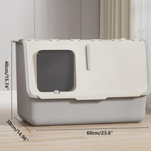 Large Fully Enclosed Cat Litter Box with Lid Odor Control Litter Pan for Cats