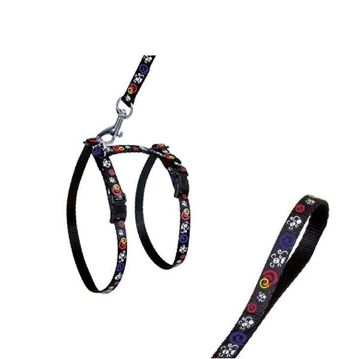Katzenhalsband – Flamingo Katzengarnitur Motiv Schwarz