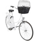 Hundefahrradkorb – aus Weide mit Gitter, schwarz – Bild 2