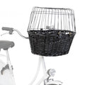 Hundefahrradkorb aus Weide mit Gitter, schwarz | Trixie