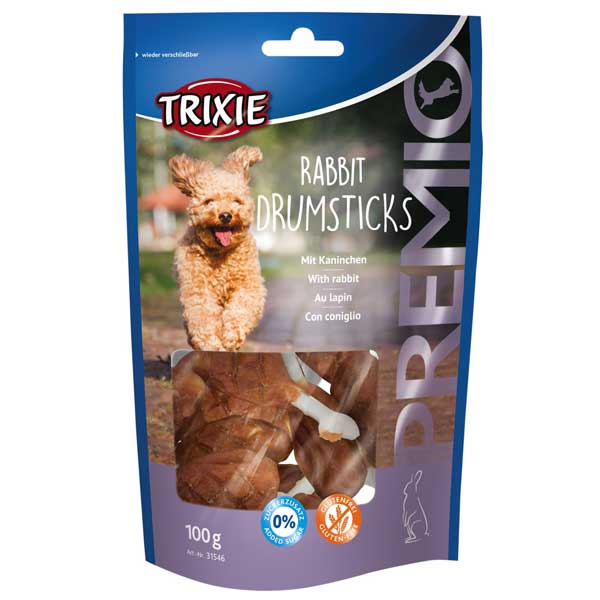 Drumsticks für Hunde – PREMIO Rabbit 100 g