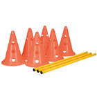 Hundetraining Zubehör – Pylonen-Hindernis 3er ø 23 × 30 cm/78 cm – Bild 2