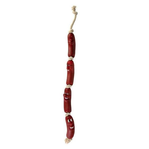 Hundeseil – 4 Vinyl-Würstchen am Tau, ca. 75 cm