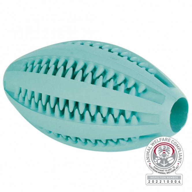 Rugbyball für Hunde – Denta Fun mit Minzgeschmack