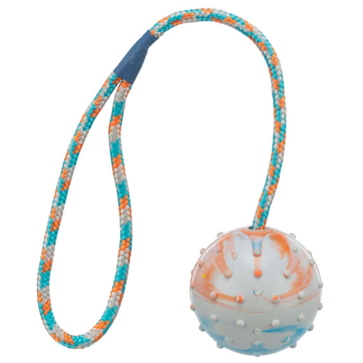 Hundeball – am Seil, Naturgummi, ø 6 cm/30 cm