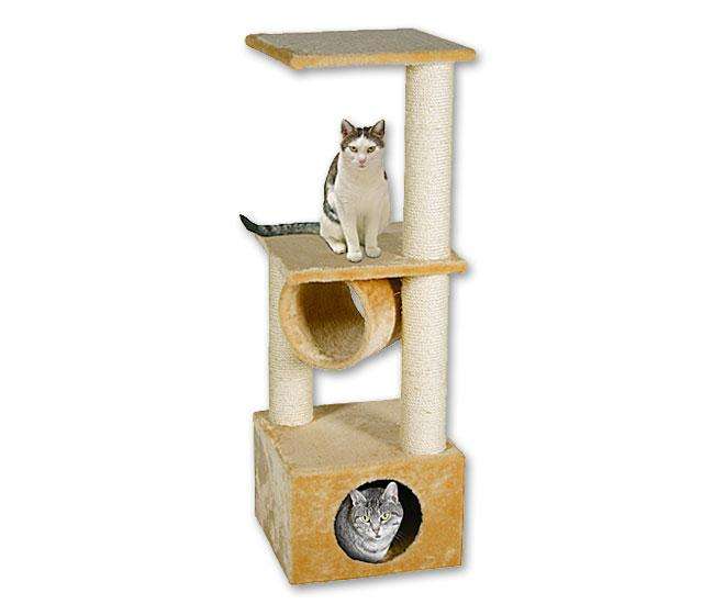 Kratzbaum für Katzen – BASIC LINE VIOLA, Beige
