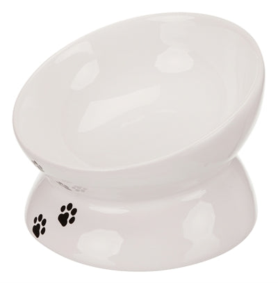 Trixie cat food bowl white-0