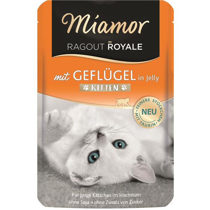 Katzennassfutter Ragout Royale Kitten 100g, 22er Pack – Miamor
