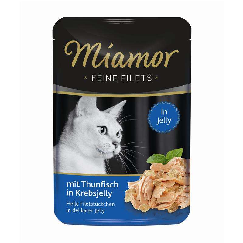 Katzennassfutter Miamor Feine Filets PB Thunfisch in Krebsjelly 100g, 24er Pack – Finnern Miamor