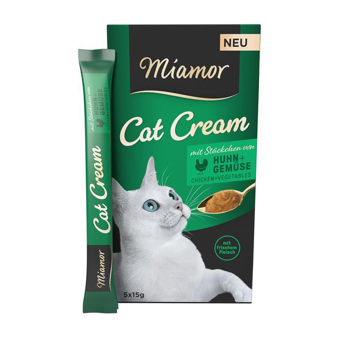 Katzenpaste Cream Huhn & Gemüse 5x15g – Miamor