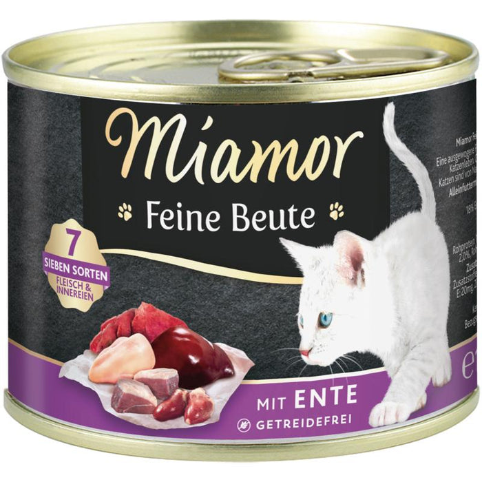 Katzennassfutter Dose Feine Beute Ente, 12er Pack – Miamor