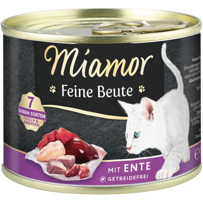 Katzennassfutter Dose Feine Beute Ente, 12er Pack – Miamor