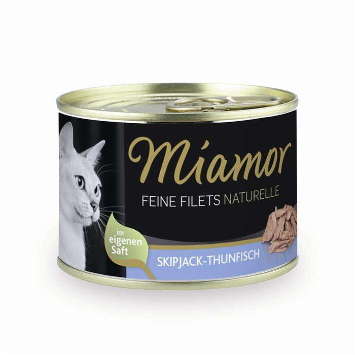 Katzennassfutter Feine Filets Naturelle Skipjack-Thunfisch 156g Dose, 12er Pack – Miamor