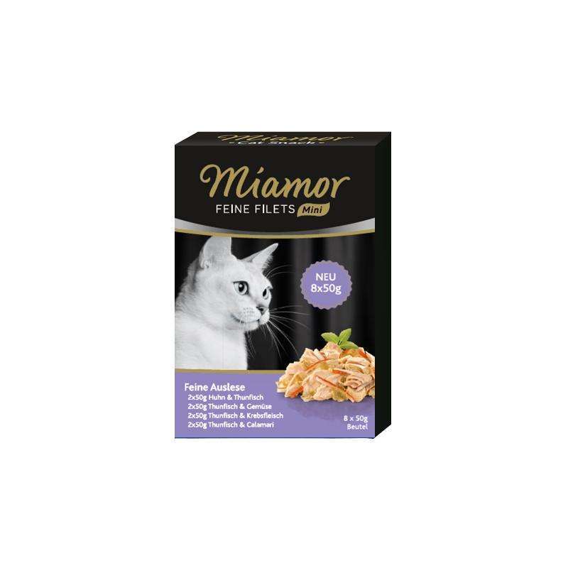 Multibox für Katzen Feine Filets Mini Feine Auslese 8x50g, 4er Pack – Miamor