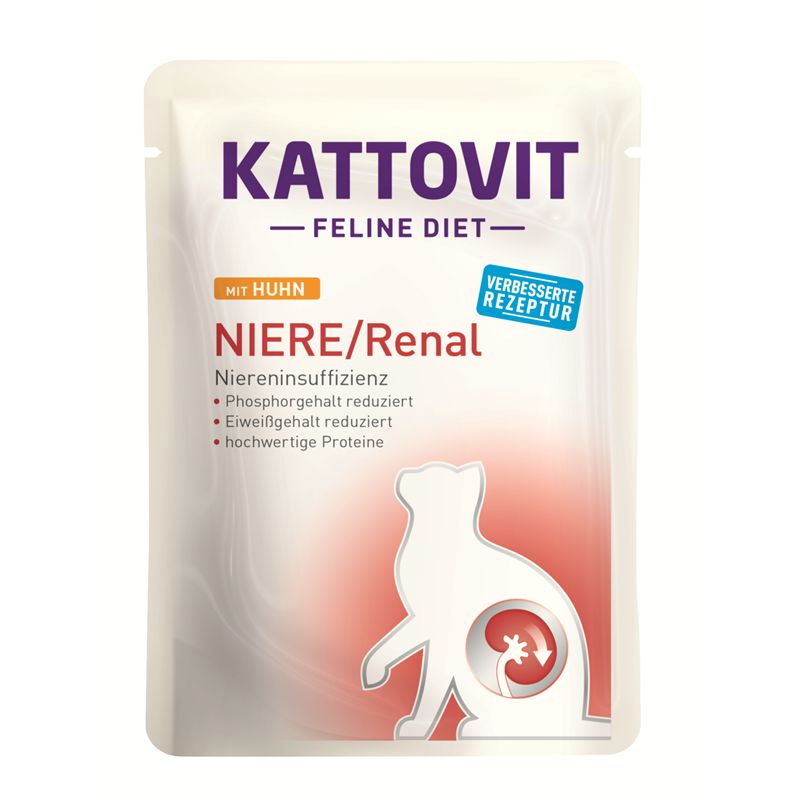 Katzennassfutter PB Feline Diet Niere/Renal Huhn 85g, 24er Pack – Kattovit