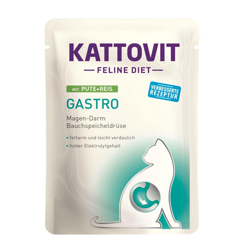 Katzennassfutter PB Feline Diet Gastro Pute & Reis 85g, 24er Pack – Kattovit