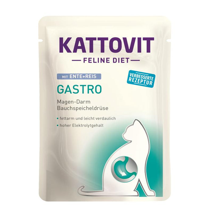 Katzennassfutter PB Feline Diet Gastro Ente & Reis 85g, 24er Pack – Kattovit