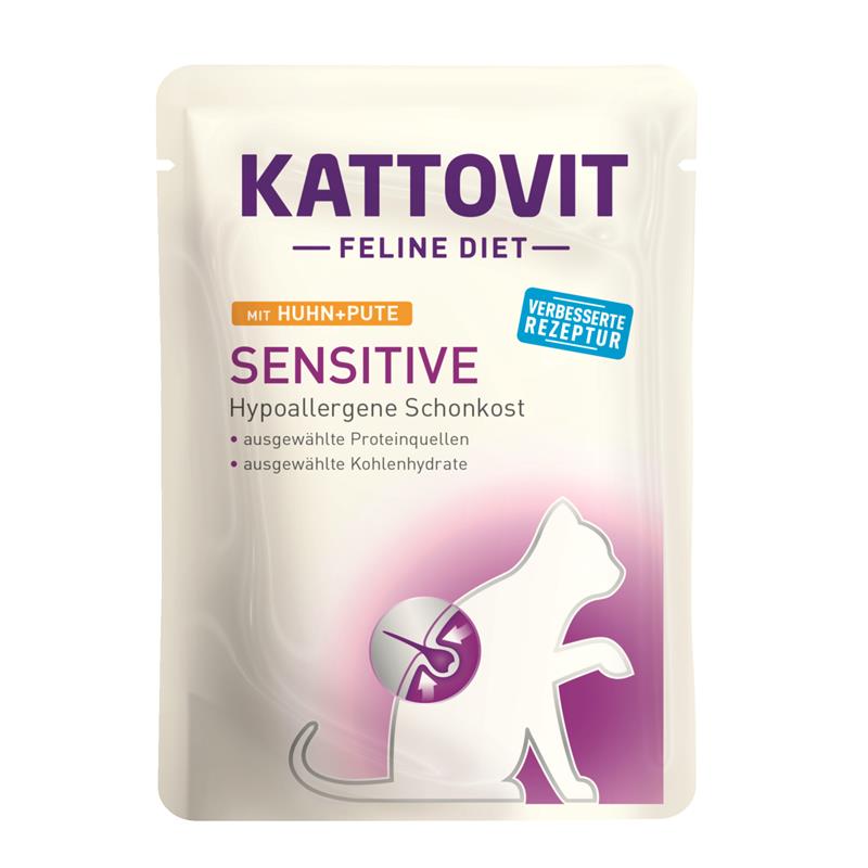 Katzennassfutter PB Feline Diet Sensitive Huhn & Pute 85g, 24er Pack – Kattovit