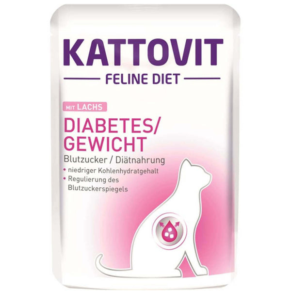 Katzennassfutter PB Feline Diet Diabetes Lachs 85g, 24er Pack – Kattovit