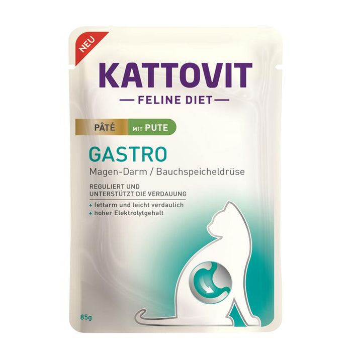 Katzennassfutter PB Feline Gastro Pate mit Pute 85g, 10er Pack – Kattovit