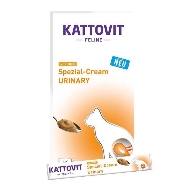 Katzennassfutter Urinary Spezial-Cream mit Huhn 6x15g, 11er Pack – Kattovit