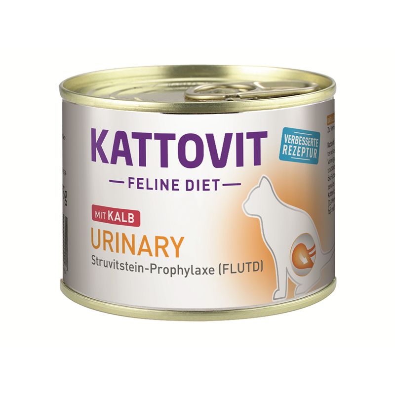 Katzennassfutter Dose Feline Diet Urinary Kalb 185g, 12er Pack – Kattovit