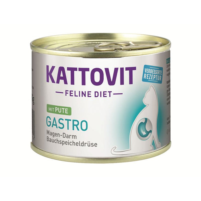 Katzennassfutter Dose Feline Diet Gastro Pute 185g, 12er Pack – Kattovit
