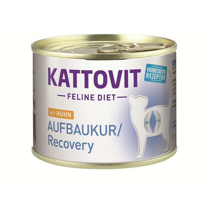 Katzennassfutter Dose Feline Diet Aufbaukur/Recovery Huhn 185g, 12er Pack – Kattovit