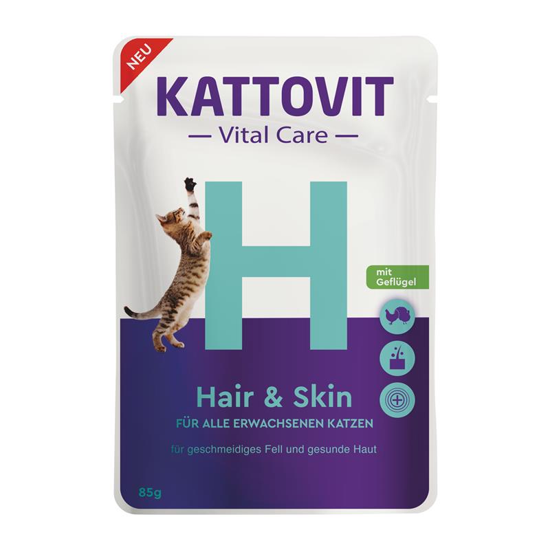 Katzennassfutter PB Vital Care Hair & Skin 85g, 24er Pack – Kattovit