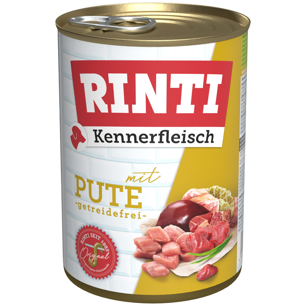 Hundenassfutter Rinti Kennerfleisch Pute, 12er Pack – Finnern