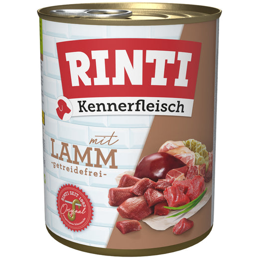 Hundenassfutter Rinti Kennerfleisch Lamm 800g, 12er Pack – Finnern
