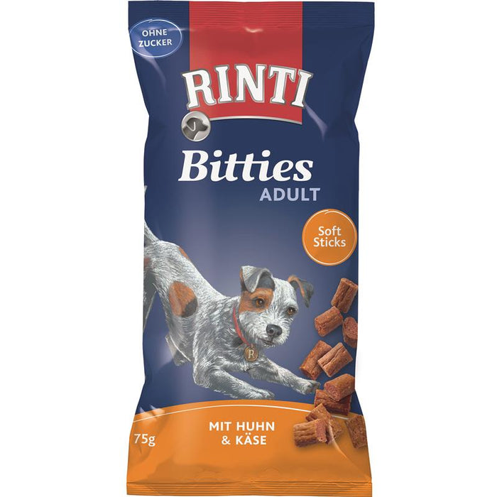 Hundeleckerli Extra Bitties Huhn & Käse 75 g, 16er Pack – Rinti