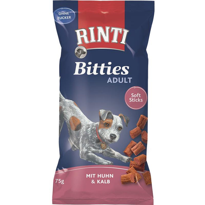 Hundeleckerli Extra Bitties Huhn & Kalb 75g, 16er Pack – Rinti