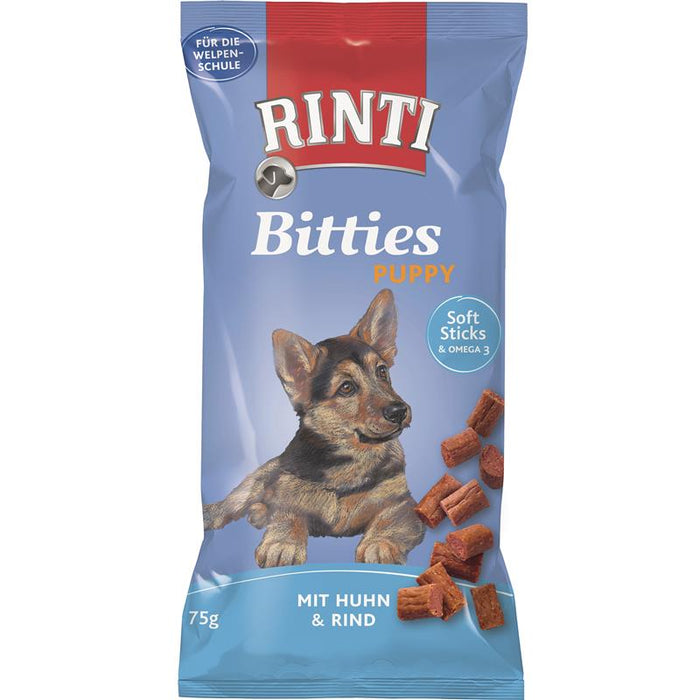 Hundeleckerli Extra Bitties Puppy Huhn & Rind 75g – Rinti