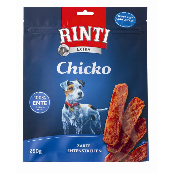 Hundeleckerli Chicko Ente Vorratspack 250g – Rinti
