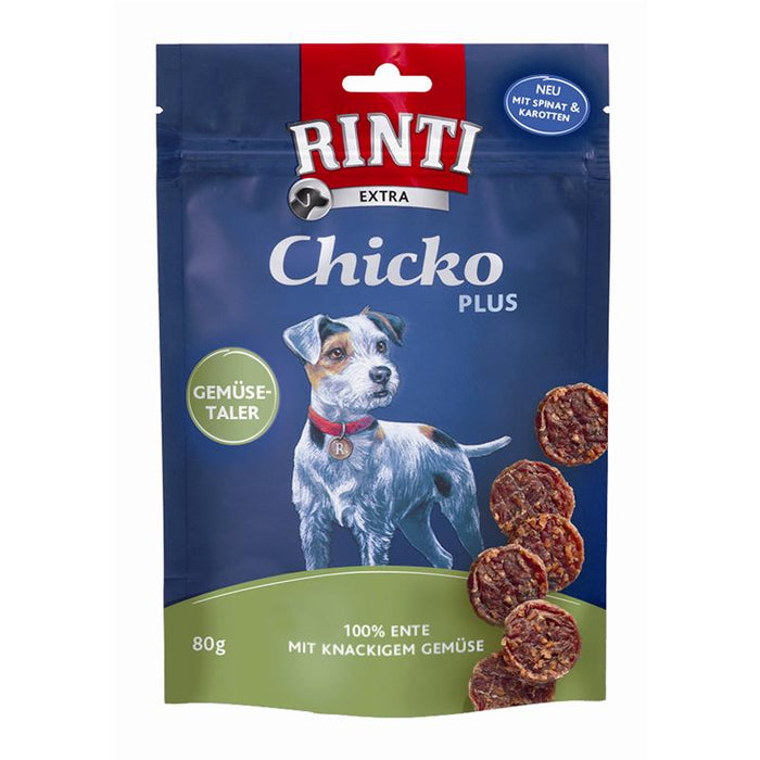 Hundeleckerli Extra Chicko Plus Gemüsetaler mit Ente 80g – Rinti