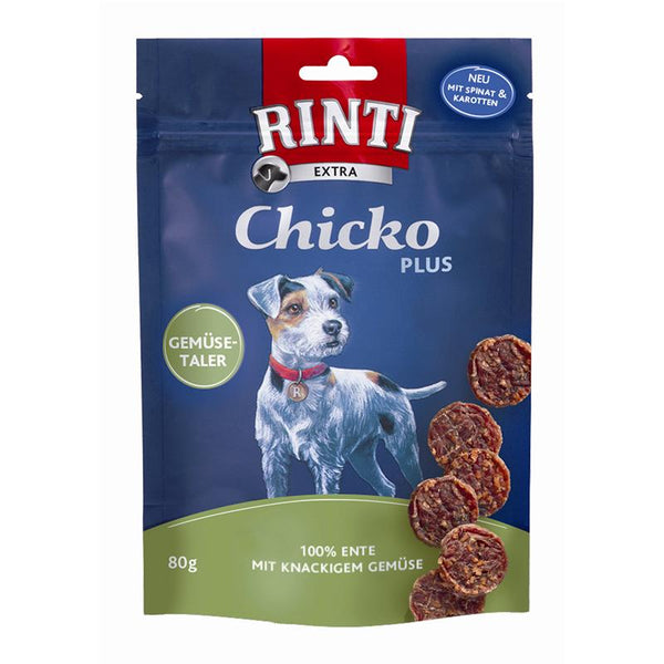 Hundeleckerli Extra Chicko Plus Gemüsetaler mit Ente 80g – Rinti
