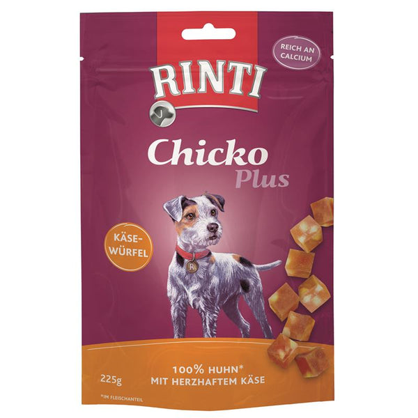 Hundeleckerli Chicko Plus Käsewürfel Huhn 225g – Rinti
