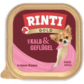 Hundenassfutter Schale Gold Mini Kalb & Geflügel 100g, 16er Pack | Rinti